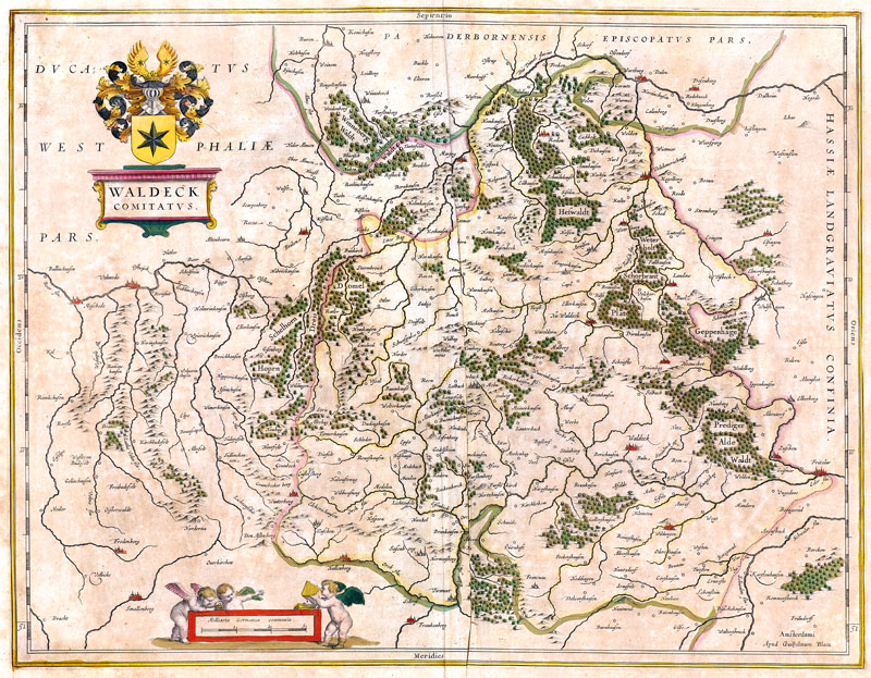 Waldeck Sauerland 1645 Willem Blaeu